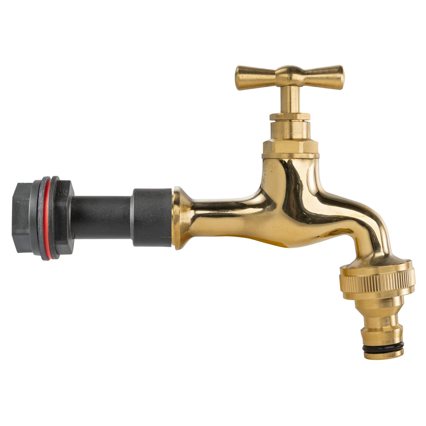 Water Butt Extension Kit 1/2in with Quick Connect Polished Brass Tap Tap Adapter
