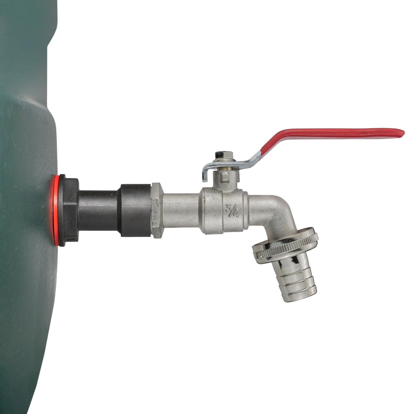 Water Butt Extension Kit 3/4in with Barbed Lever Tap and Drill Bit Tap Adapter