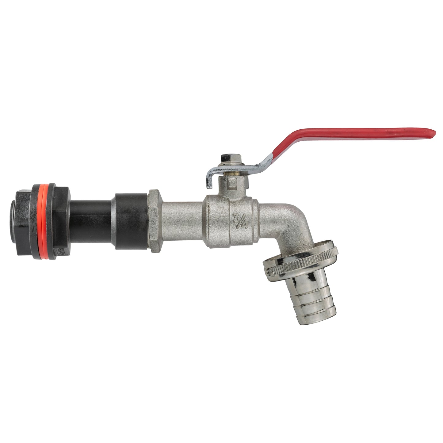 Water Butt Extension Kit 3/4in with Barbed Lever Tap and Drill Bit Tap Adapter