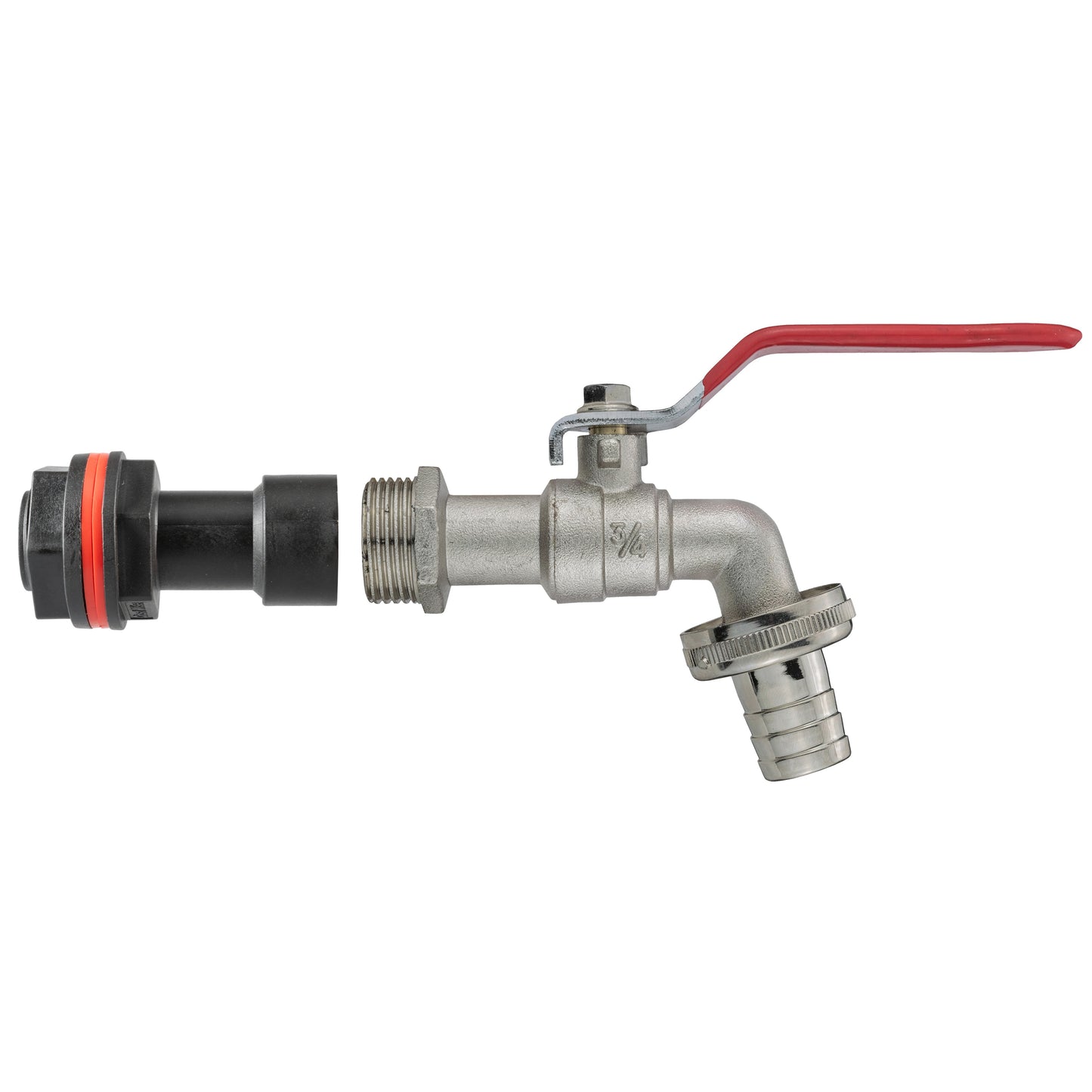 Water Butt Extension Kit 3/4in with Barbed Lever Tap Water Connector Tap Adapter