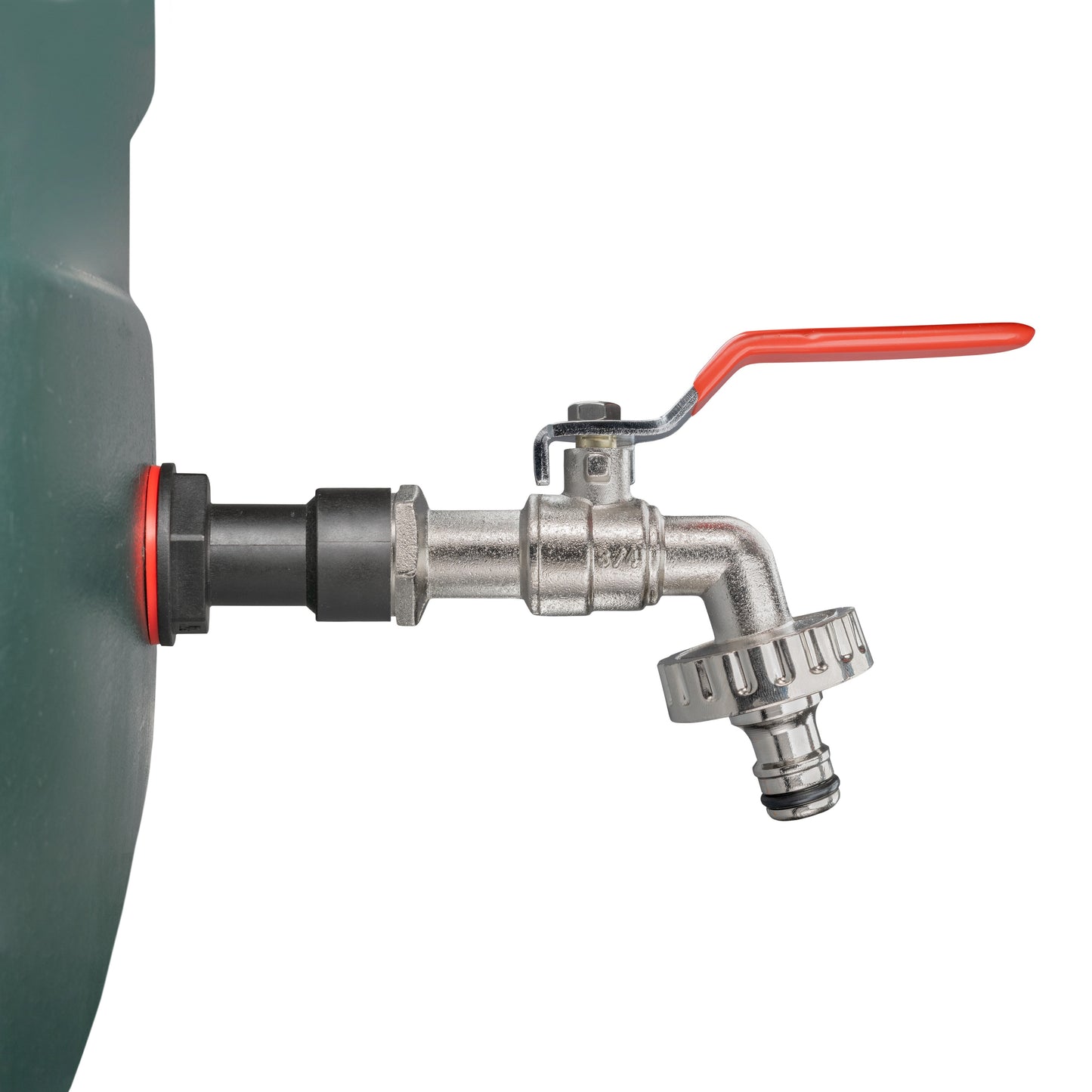 Water Butt Extension Kit 3/4in with Quick Connect Lever Tap and Drill Bit