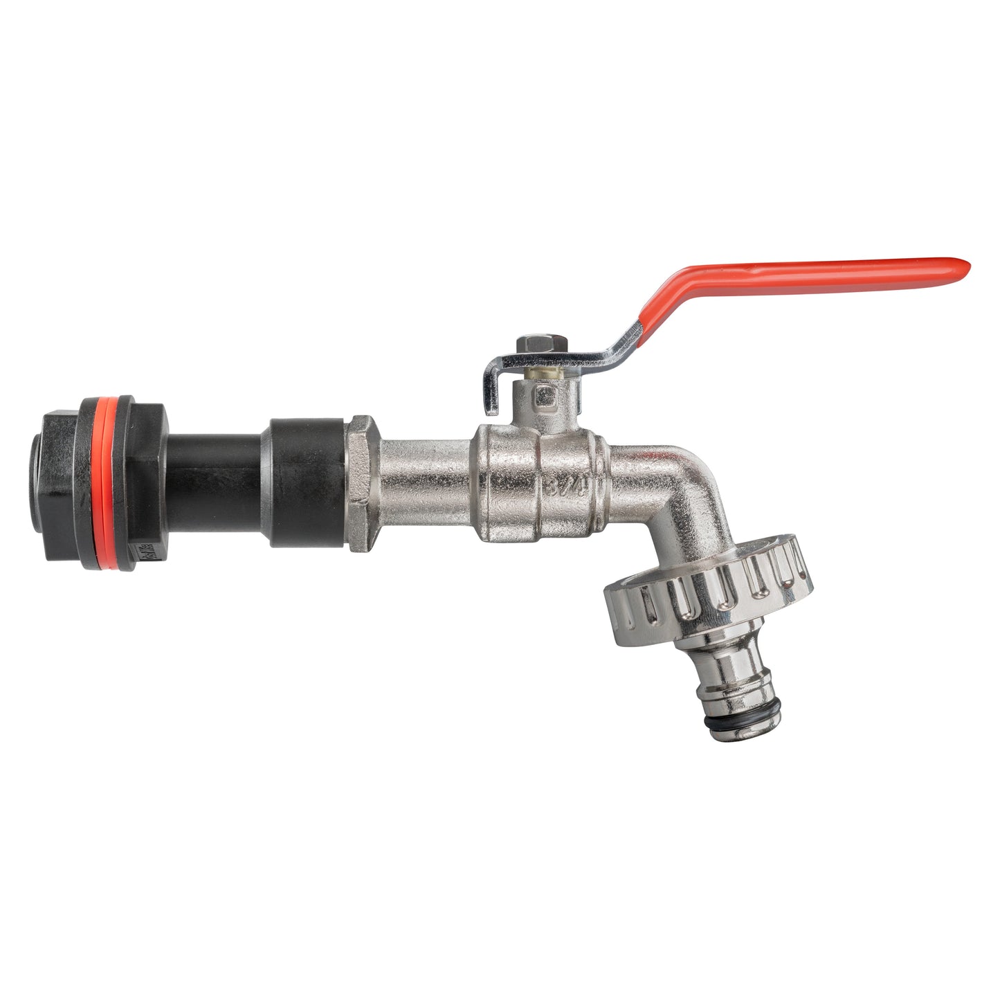 Water Butt Extension Kit 3/4in with Quick Connect Lever Tap and Drill Bit