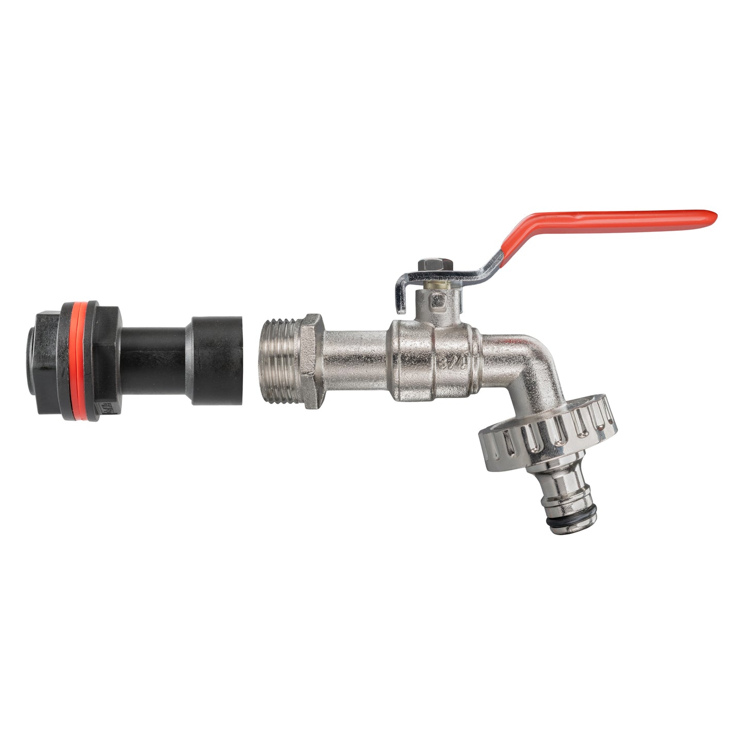 Water Butt Extension Kit 3/4in with Quick Connect Lever Tap for Garden Hose Pipe