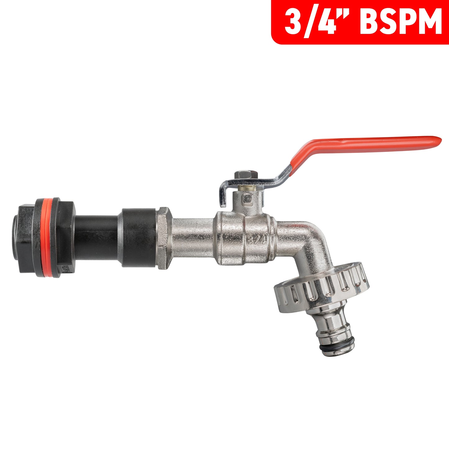 Water Butt Extension Kit 3/4in with Quick Connect Lever Tap for Garden Hose Pipe