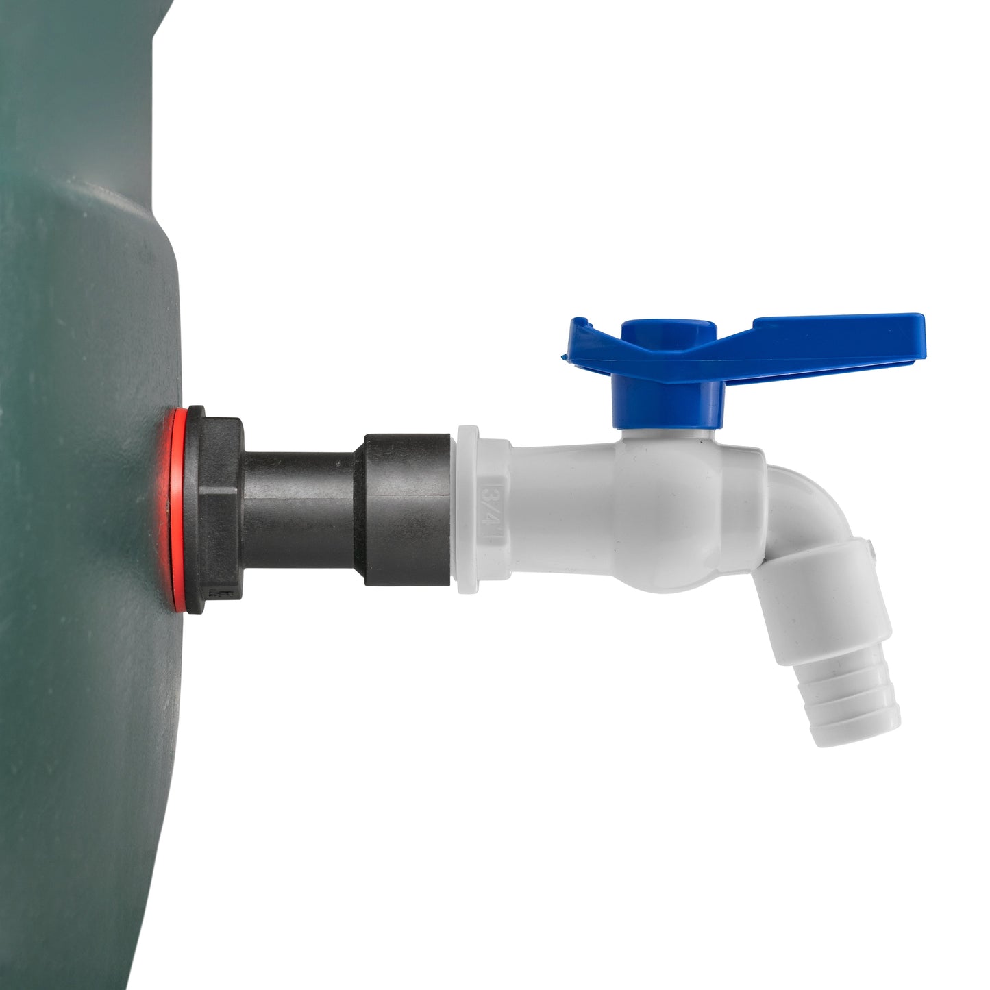 Water Butt Extension Kit 3/4in with White PVC Tap Hose Connector Set Tap Adapter