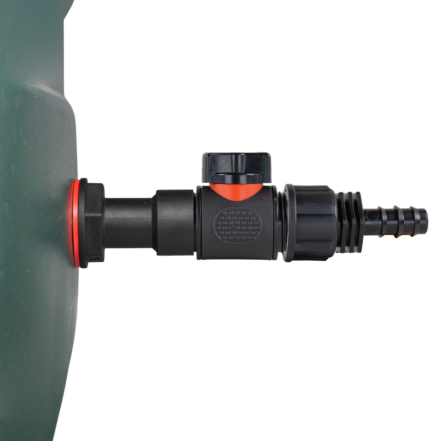 Water Butt Extension Kit 3/4in with In-Line Valve + 16mm Barb and Drill Bit