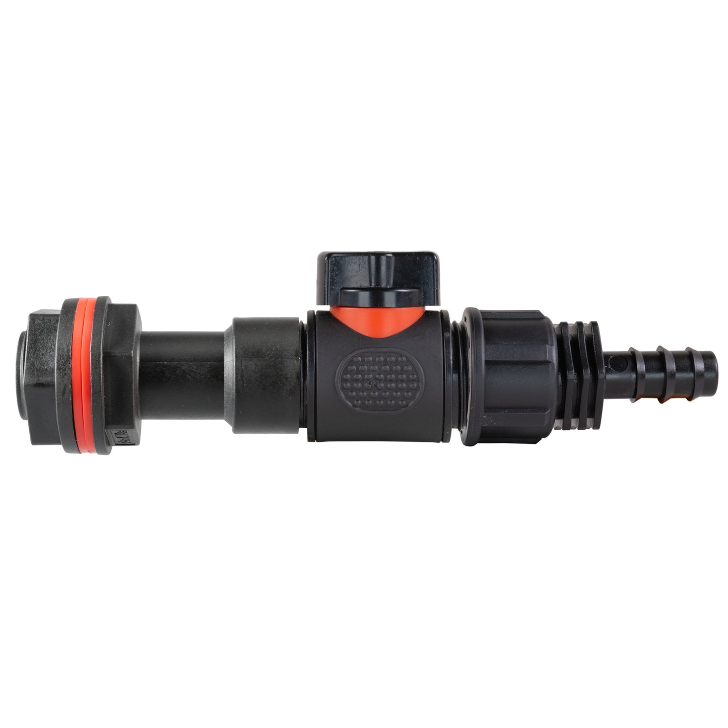 Water Butt Extension Kit 3/4in with In-Line Valve + 16mm Barb and Drill Bit