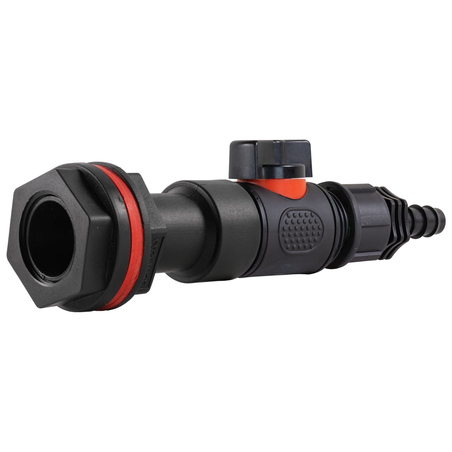 Water Butt Extension Kit 3/4in with In-Line Valve + 16mm Barb and Drill Bit