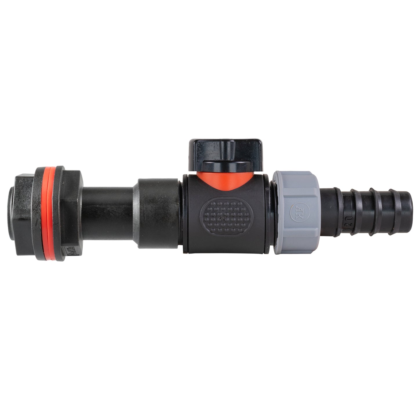Water Butt Extension Kit 3/4in with In-Line Valve + 20mm Barb Hose Connector Set