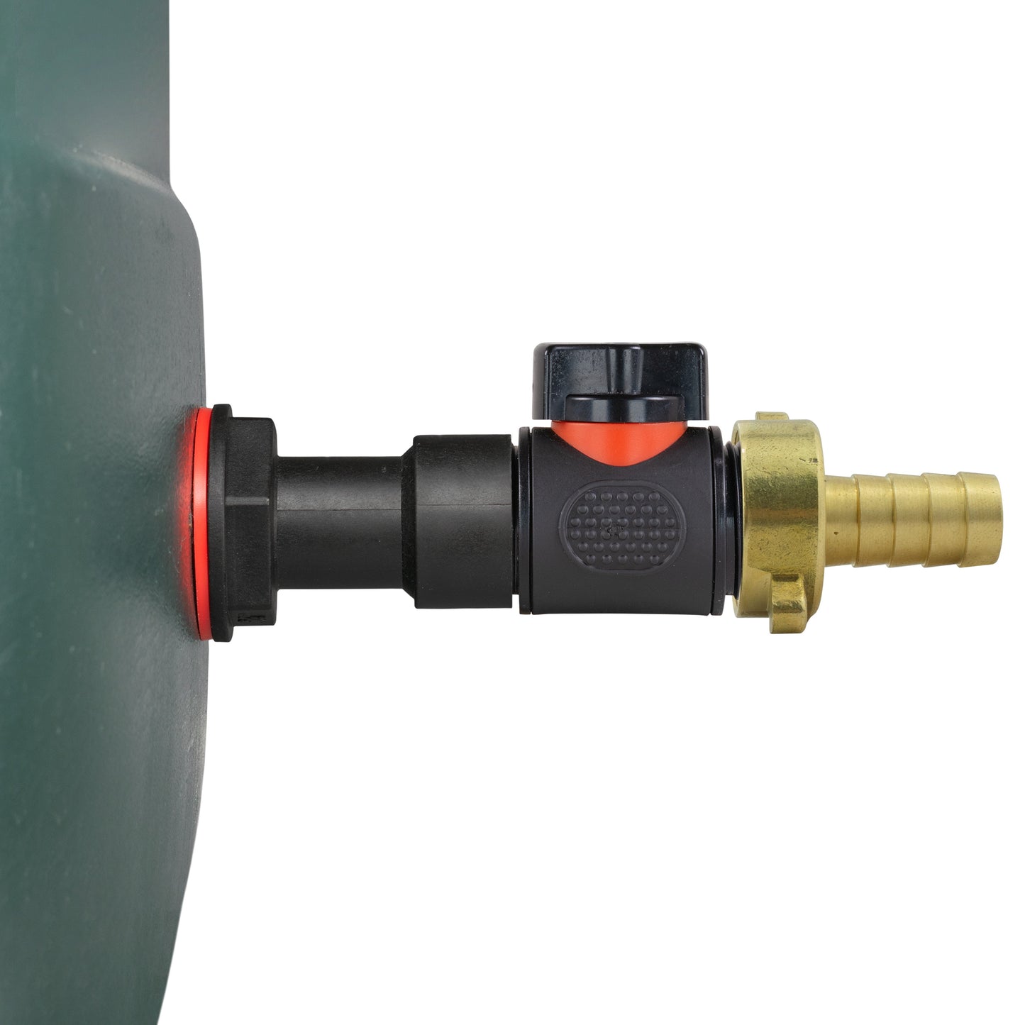 Water Butt Extension Kit 3/4in with In-Line Valve + Brass 1/2in Barb