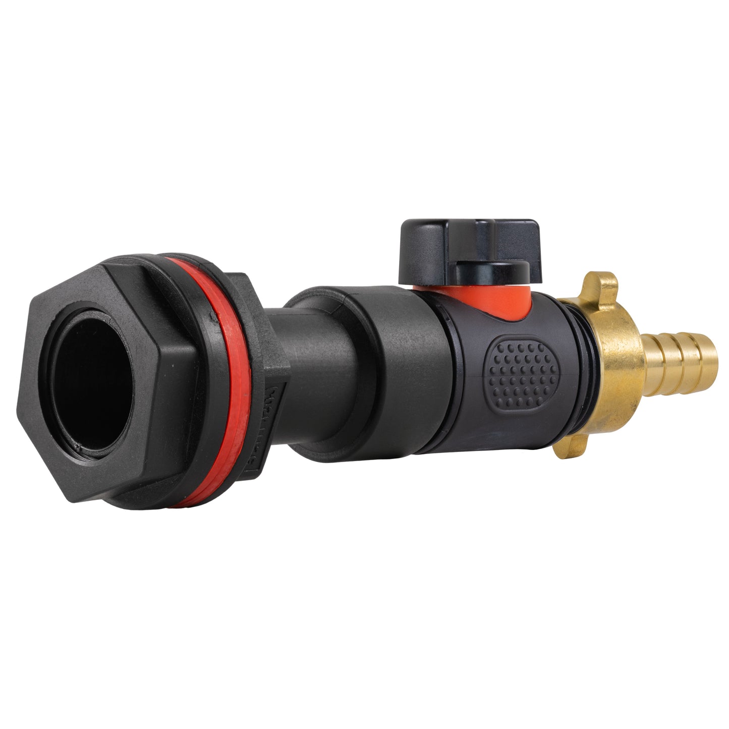 Water Butt Extension Kit 3/4in with In-Line Valve + Brass 1/2in Barb