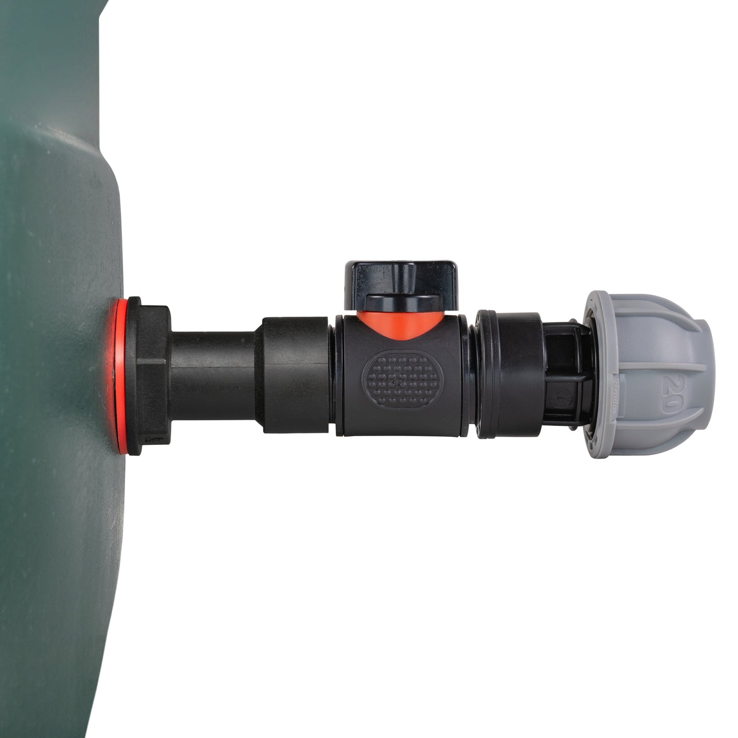 Water Butt Extension Kit 3/4in with In-Line Valve + 20mm MDPE Hose Connector Set