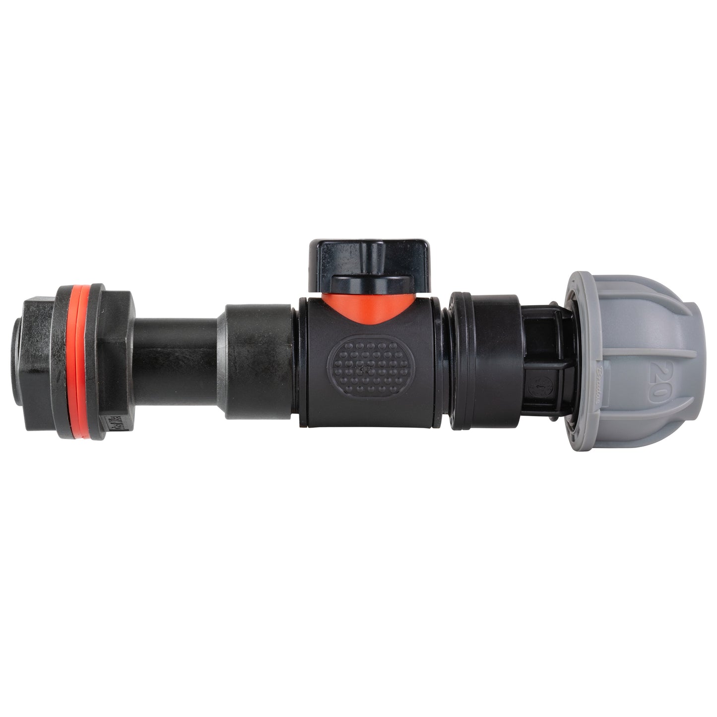 Water Butt Extension Kit 3/4in with In-Line Valve + 20mm MDPE Hose Connector Set