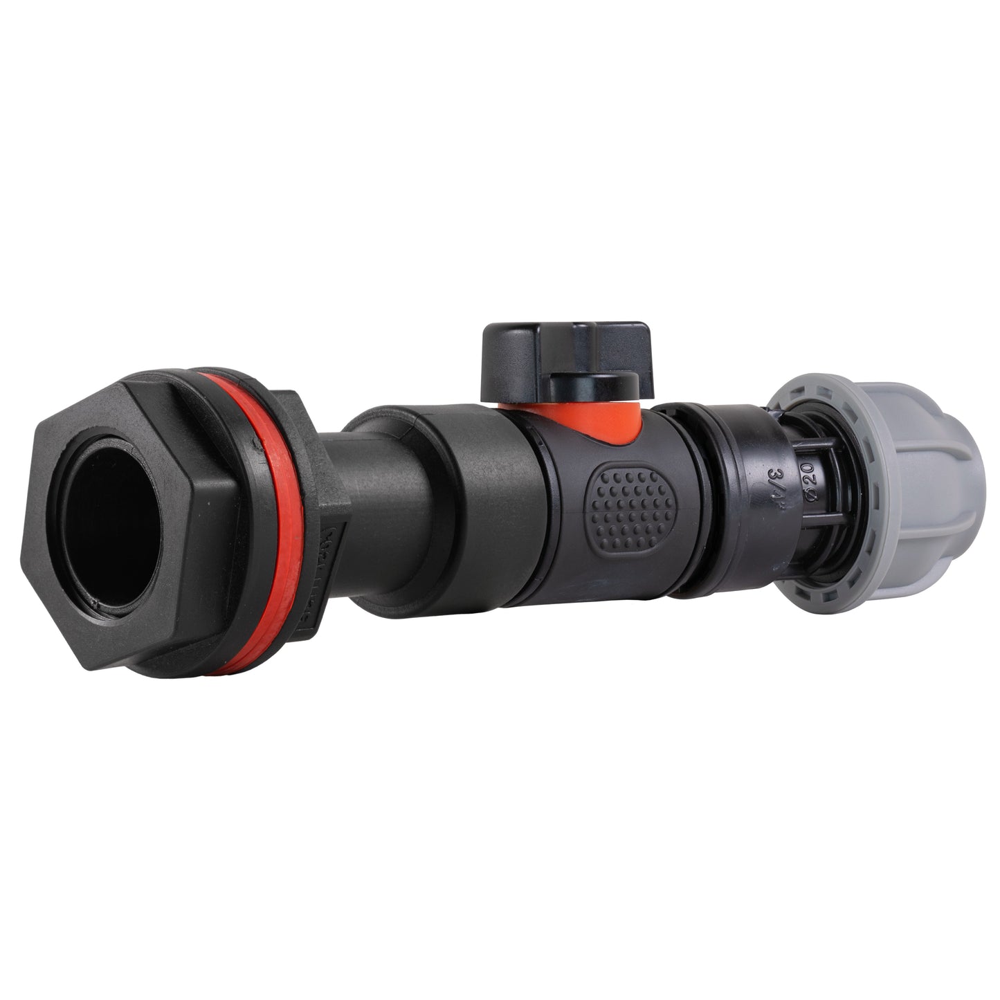 Water Butt Extension Kit 3/4in with In-Line Valve + 20mm MDPE Hose Connector Set