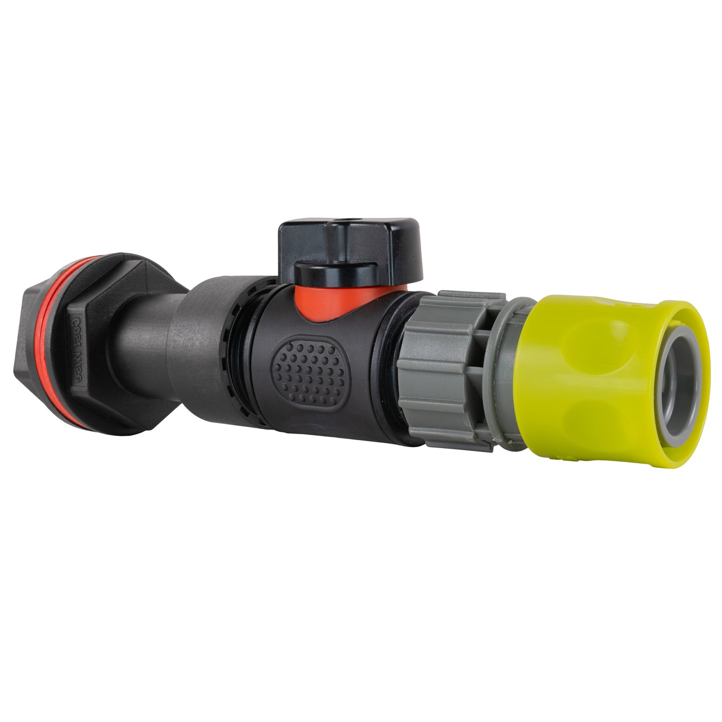 Water Butt Extension Kit 3/4in with In-Line Valve + Female Quick Connector Lime