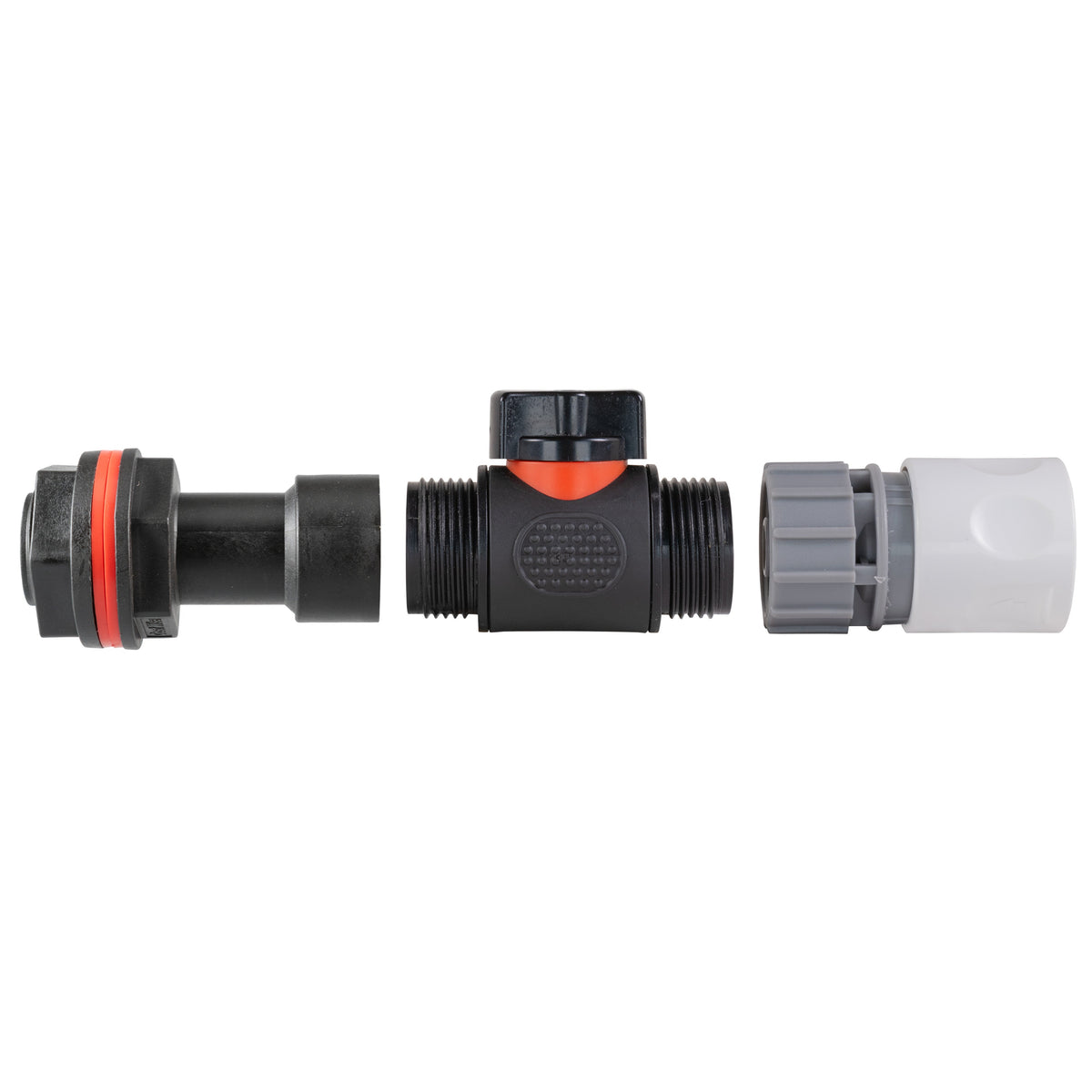 Water Butt Extension Kit 3/4" with In-Line Valve + Female Quick Connector WL and Drill Bit