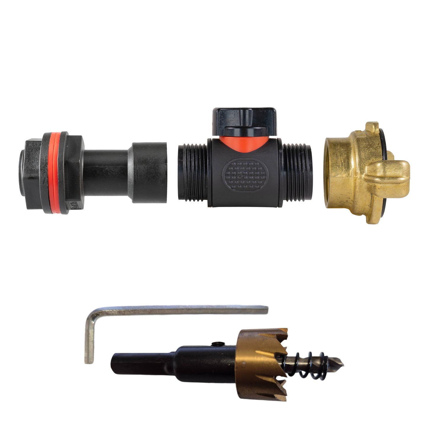 Water Butt Extension Kit 3/4in with In-Line Valve + Geka and Drill Bit