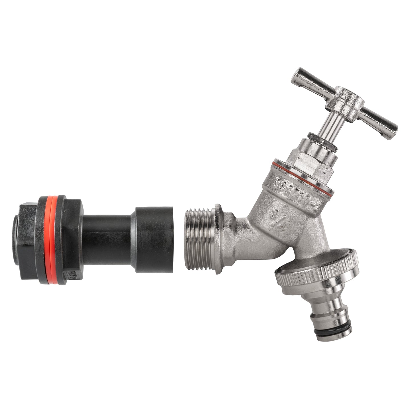 Water Butt Extension Kit 3/4in with Nickel Plated Quick Connect Tap Tap Adapter