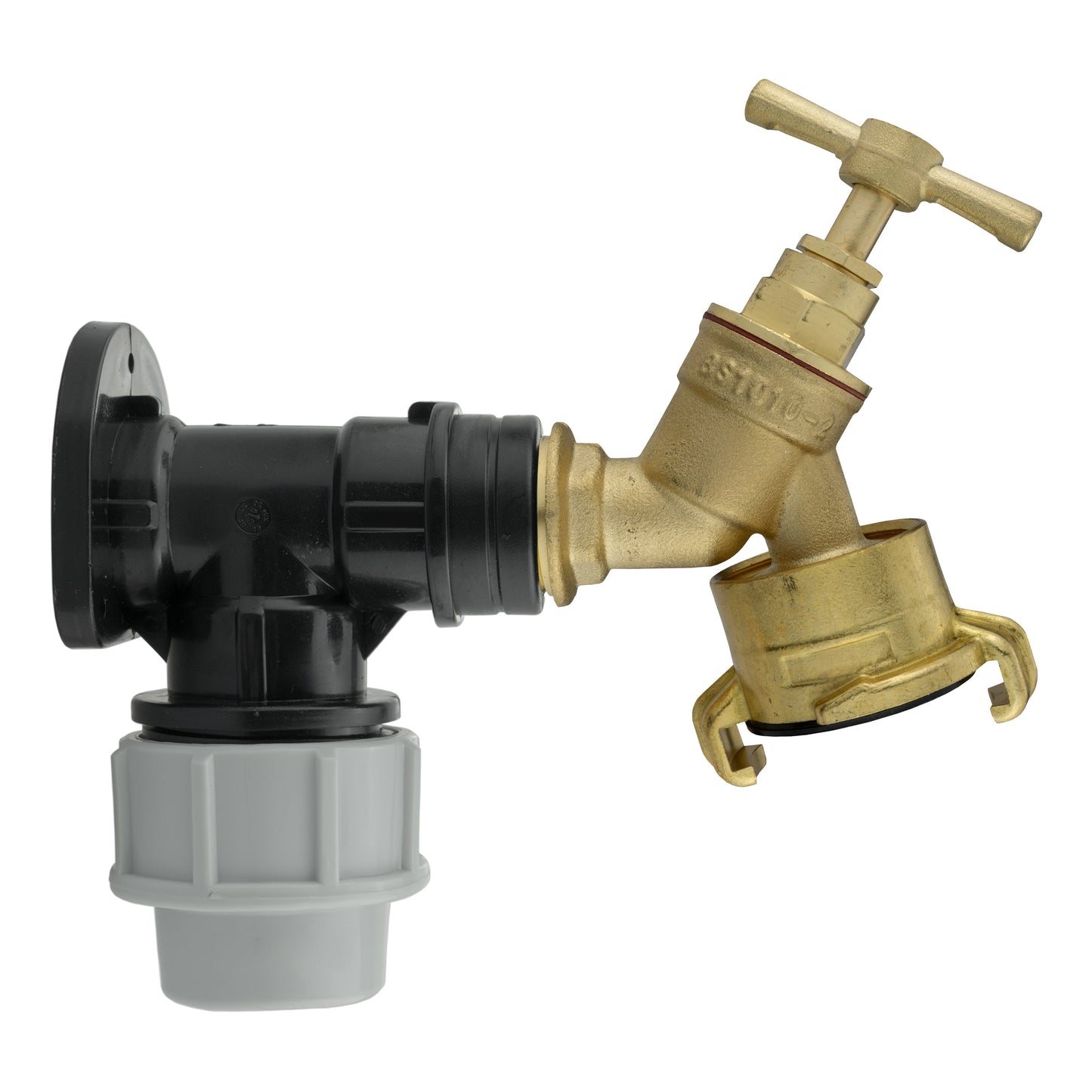 Wall Flange Kit 20mm MDPE + Bib Tap Geka Outlet Hose Connector Set Claw Coupling