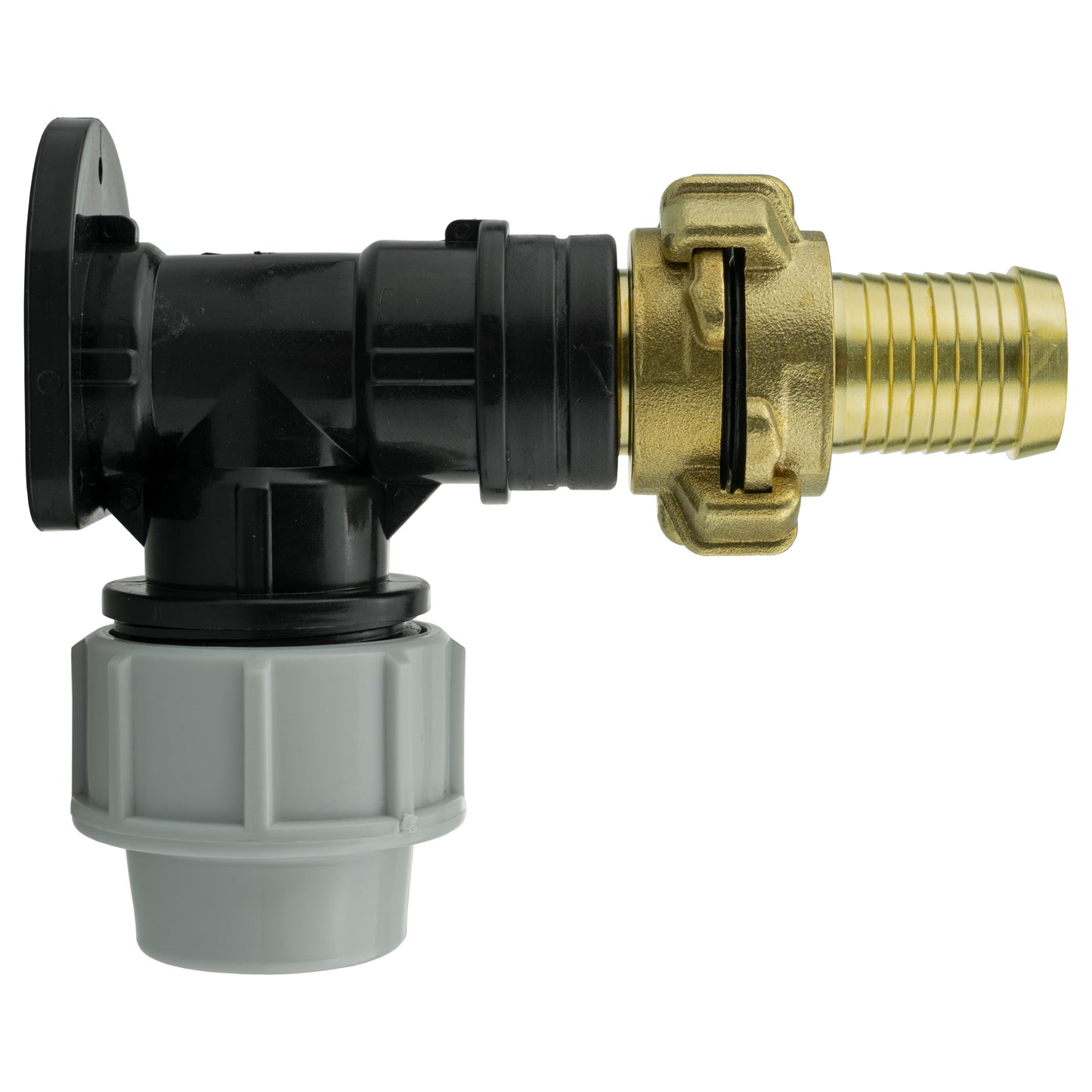 Wall Flange Kit 20mm MDPE + 25mm Barbed Geka Set Hose Pipe Fitting Claw Coupling