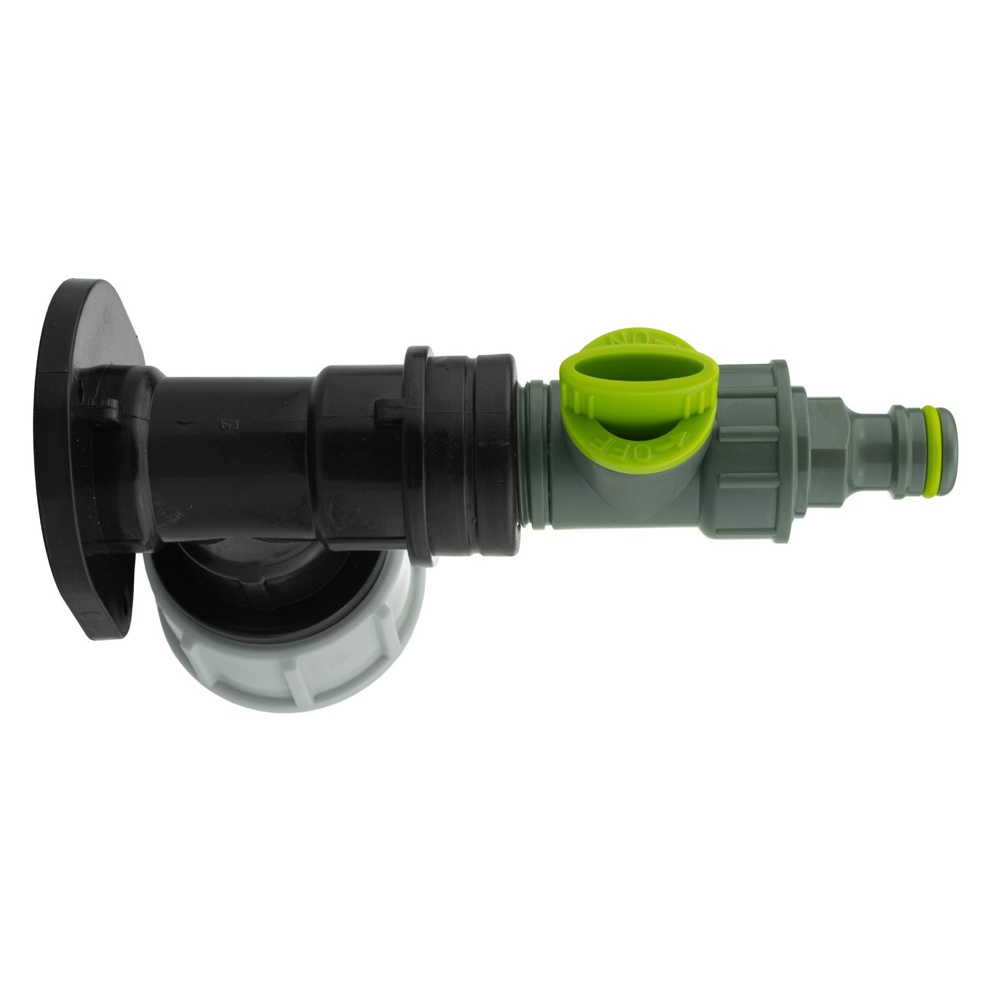 Wall Flange Kit 25mm MDPE + Quick Connector Valve Hose Connector Set Tap Adapter