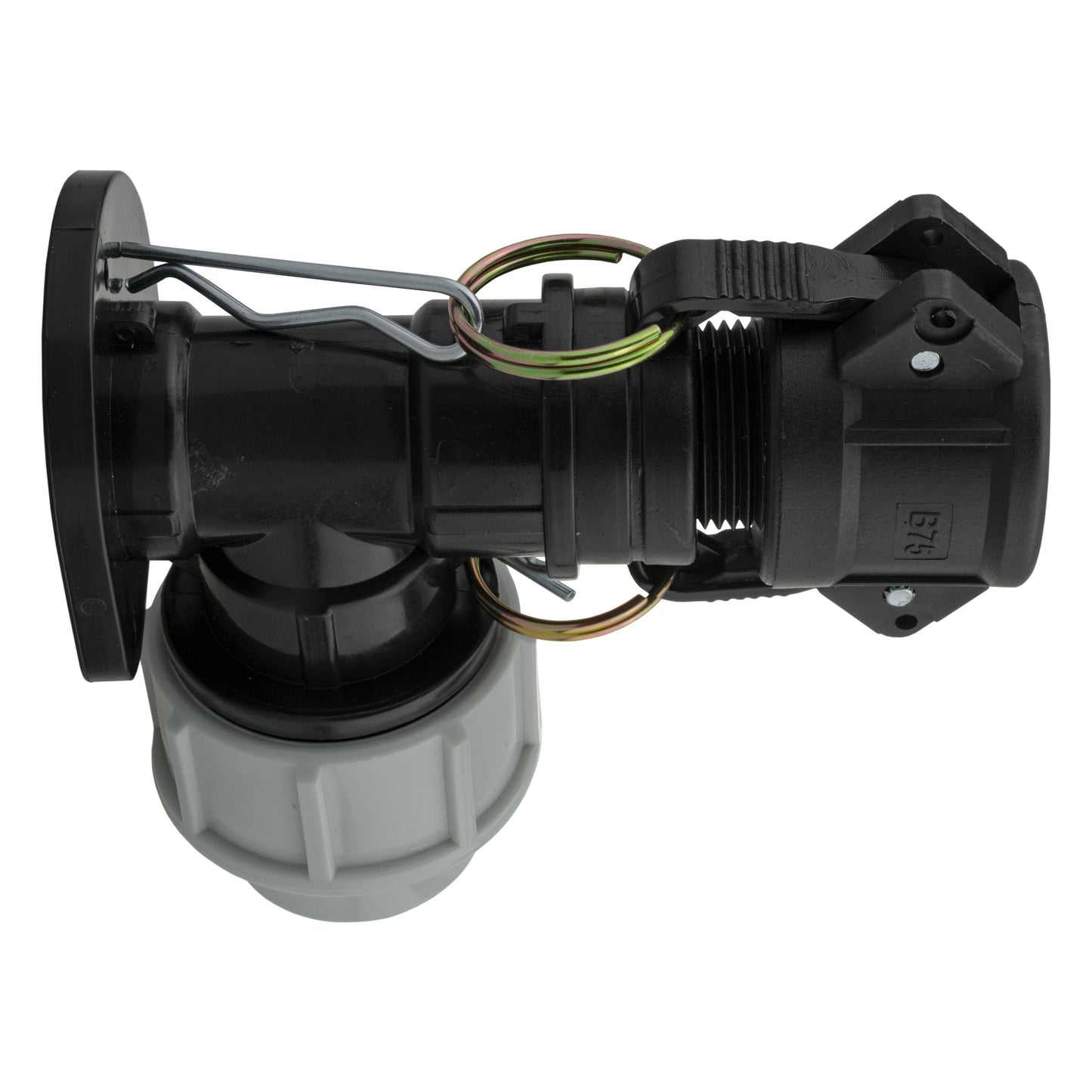 Wall Flange Kit 25mm MDPE + 3/4in Camlock Type B MDPE Pipe Connector Tap Adapter