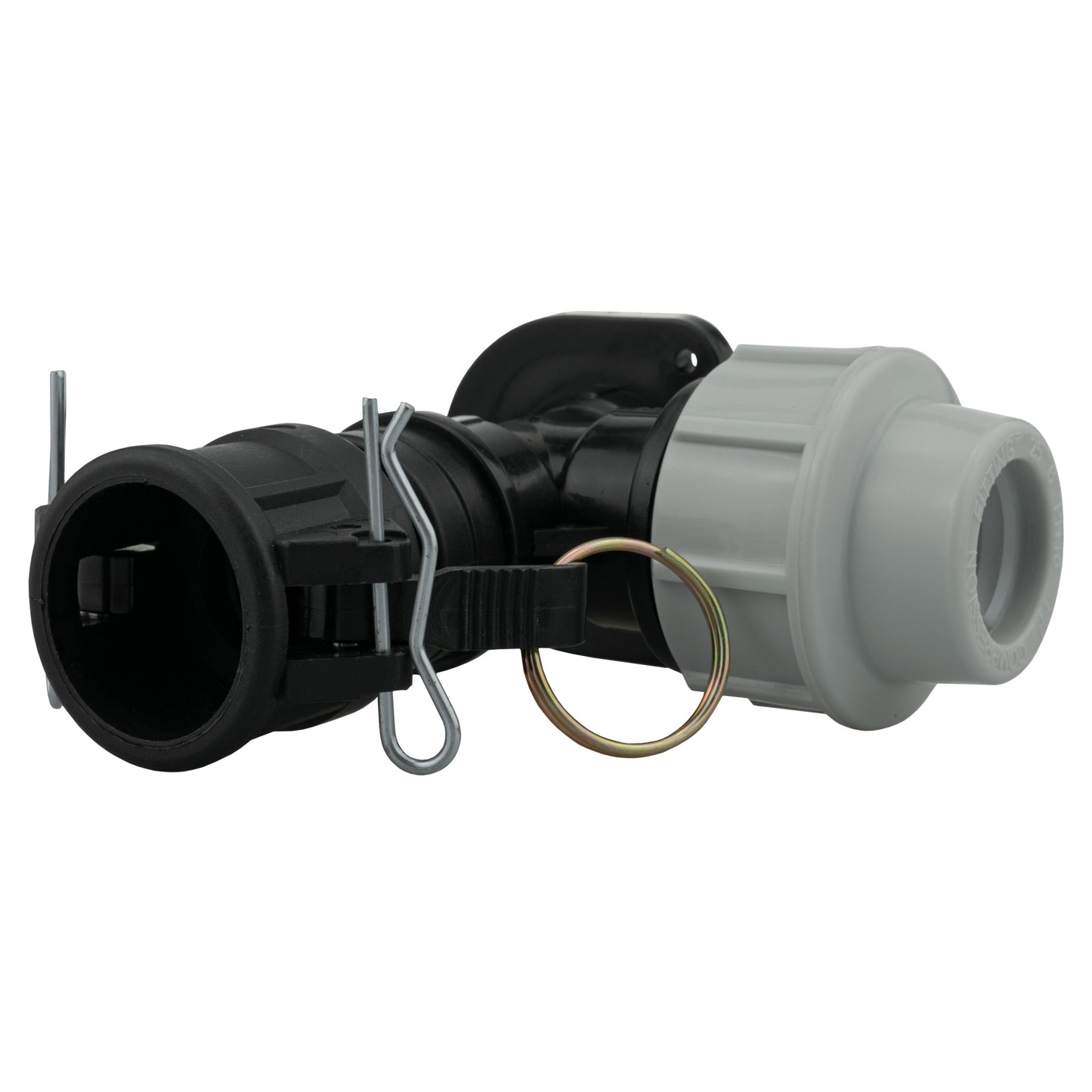 Wall Flange Kit 25mm MDPE + 3/4in Camlock Type B MDPE Pipe Connector Tap Adapter