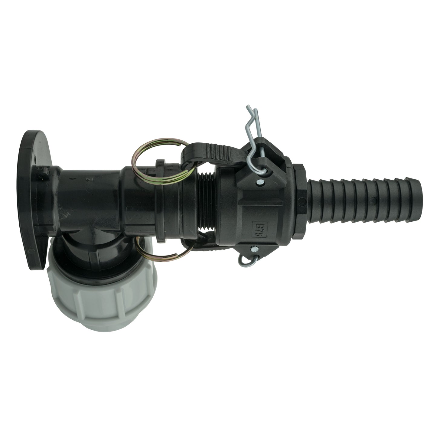 Wall Flange Kit 25mm MDPE + 3/4in Camlock Type B+E Hose Pipe Fitting Tap Adapter