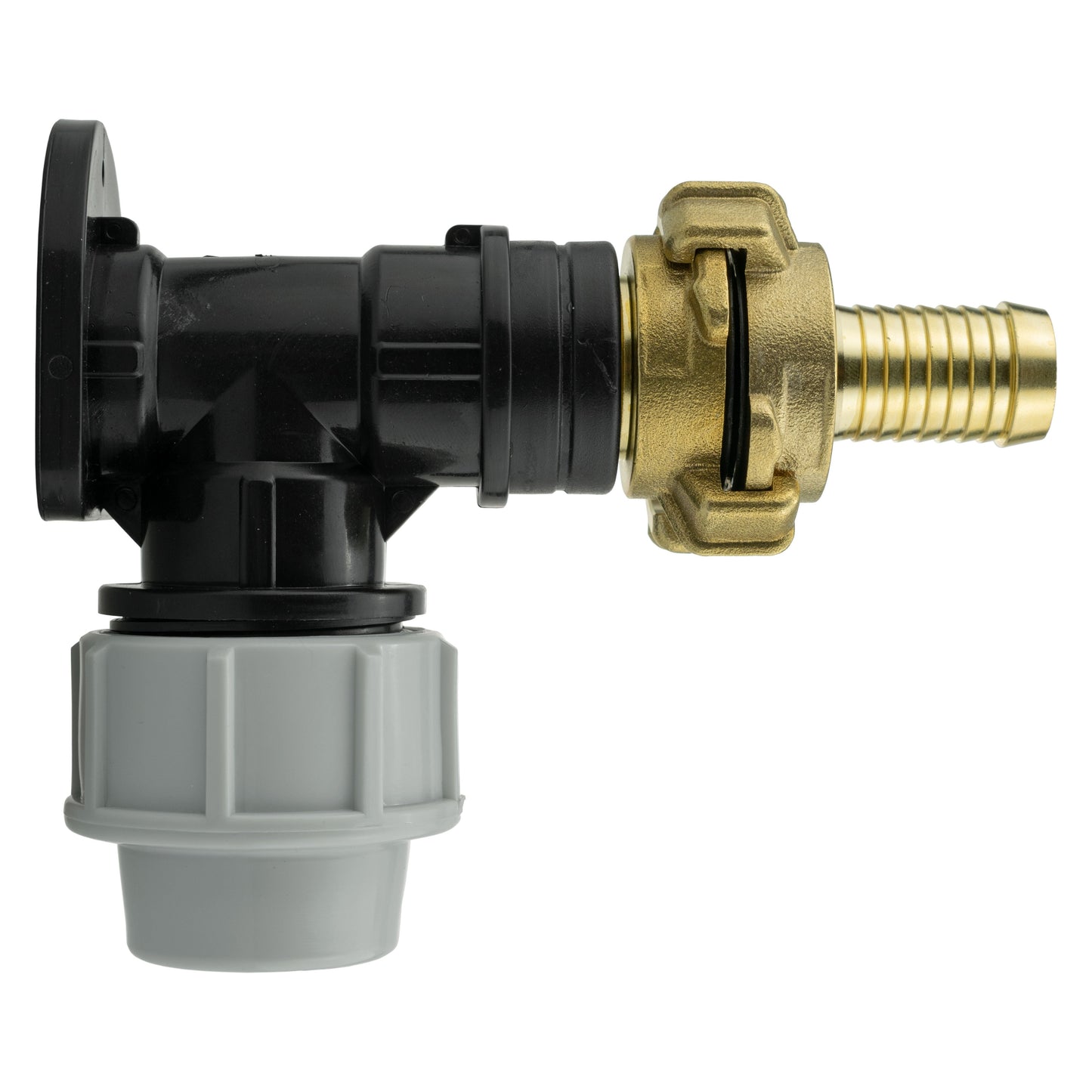 Wall Flange Kit 25mm MDPE + 19mm Barbed Geka Set Hose Pipe Fitting Claw Coupling