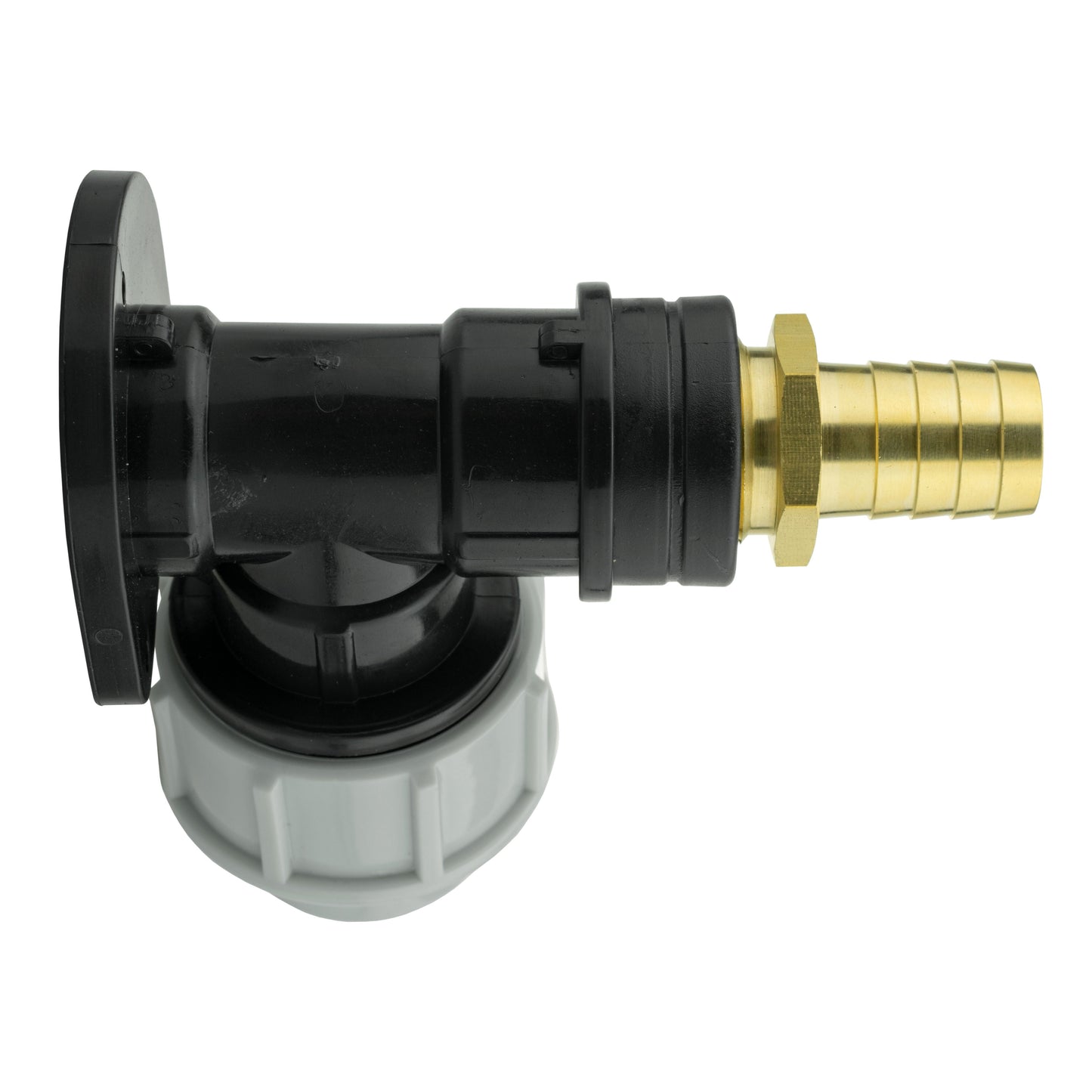 Wall Flange Kit 25mm MDPE + 19mm Brass Barb BSP Thread Fitting Hose Pipe Fitting