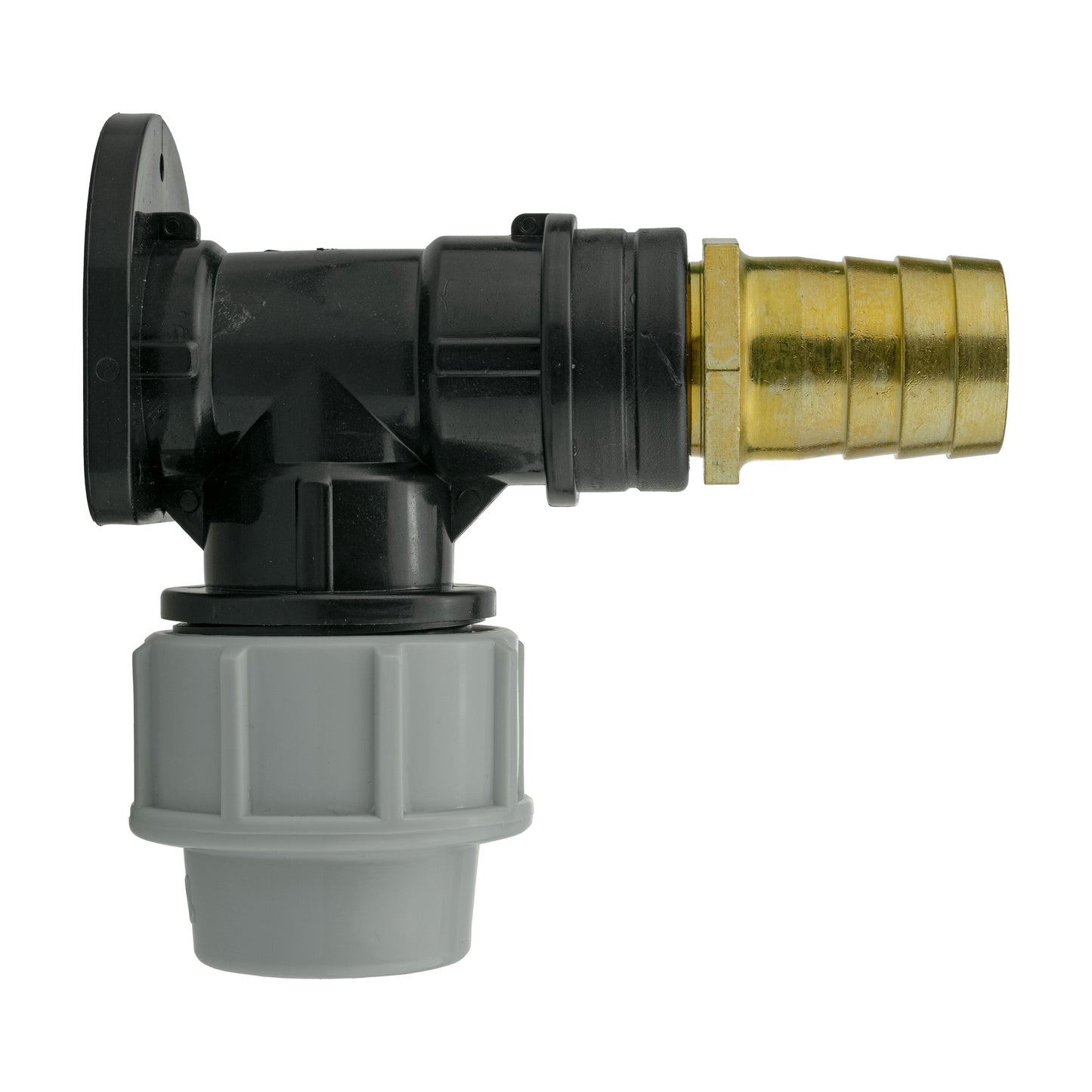 Wall Flange Kit 25mm MDPE + 25mm Brass Barb Garden Hose Pipe Brass Water Fitting