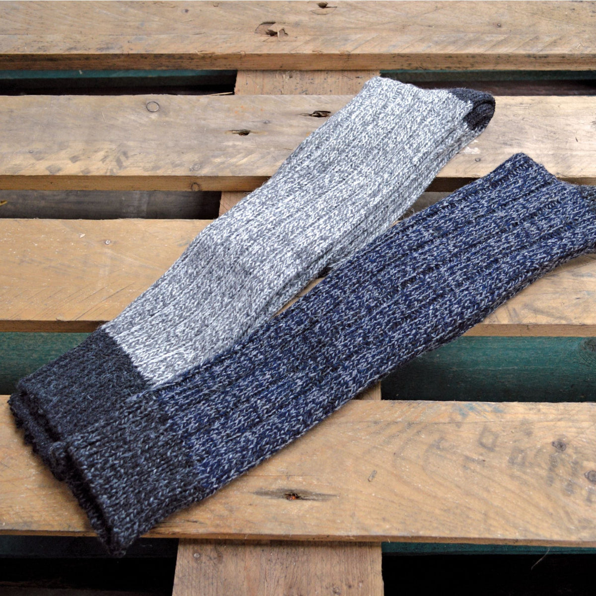 3 Pack Mens Extra Long Knee High Knitted Wool Boot Socks