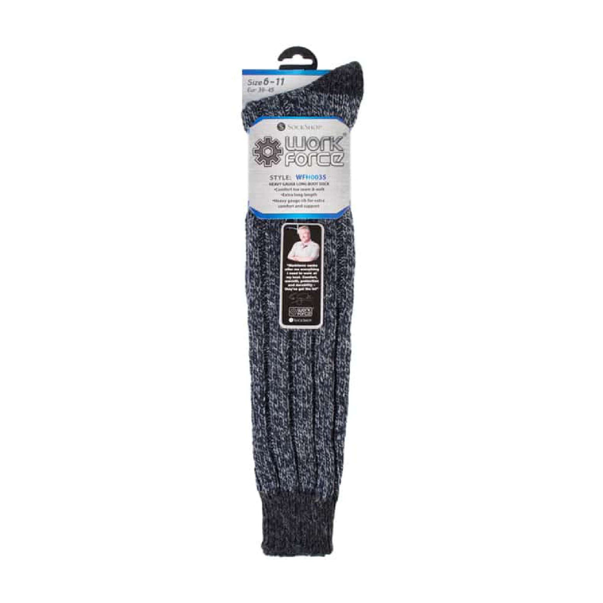 3 Pack Mens Extra Long Knee High Knitted Wool Boot Socks