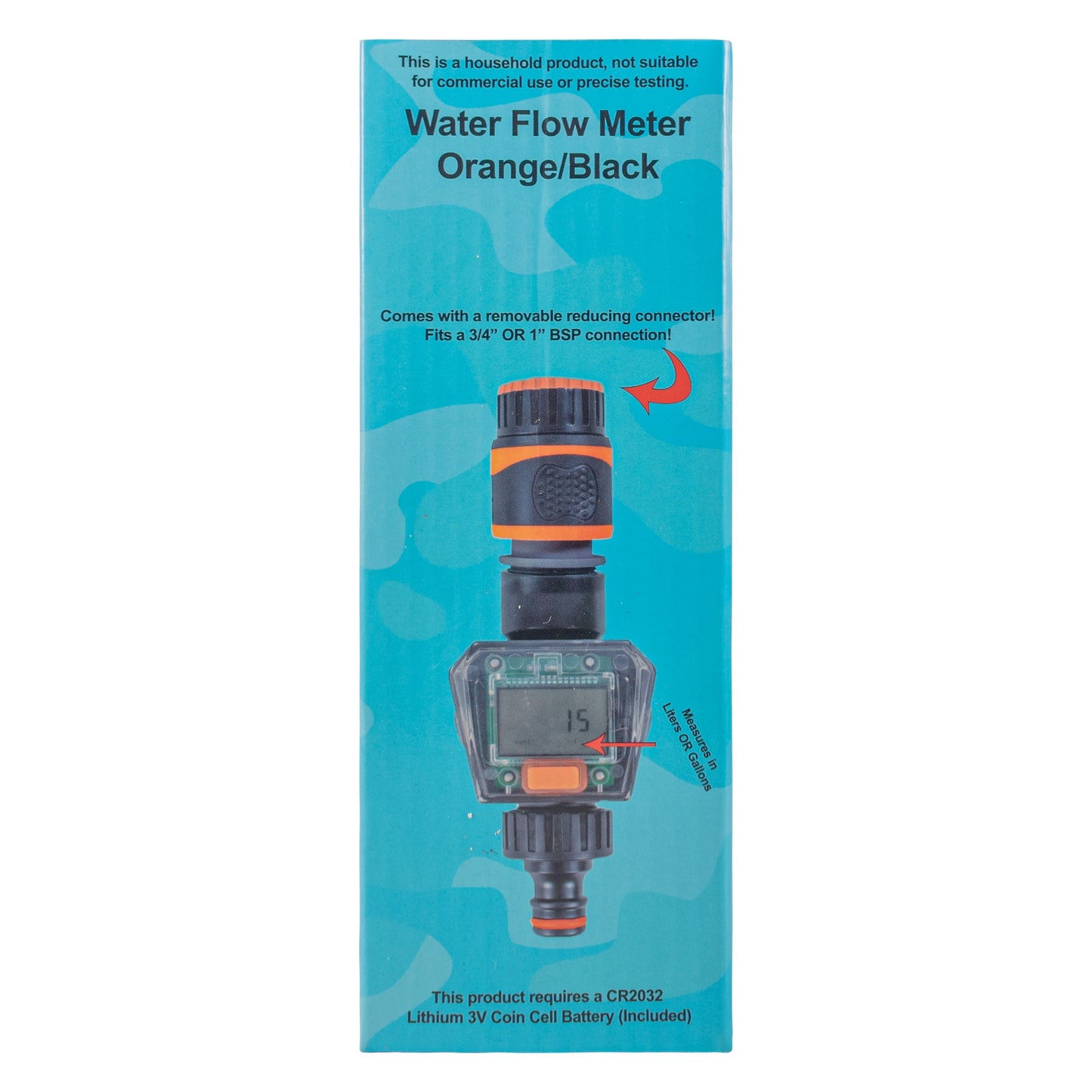 Water Flow Meter Black Orange Drip Irrigation Fitting Garden Irrigation Kit