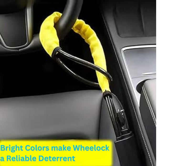 WheeLock Car Security Anti-Theft Steering Wheel Seat Belt Lock with 3 Keys for Cars, SUVs, Vans
