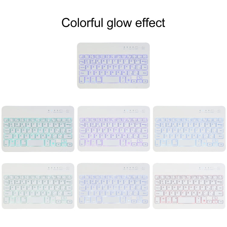 A06S Detachable Lambskin Texture Ultra-thin TPU Backlight Bluetooth Keyboard Leather Tablet Case with Stand For iPad mini 6 / mini 7, A06S
