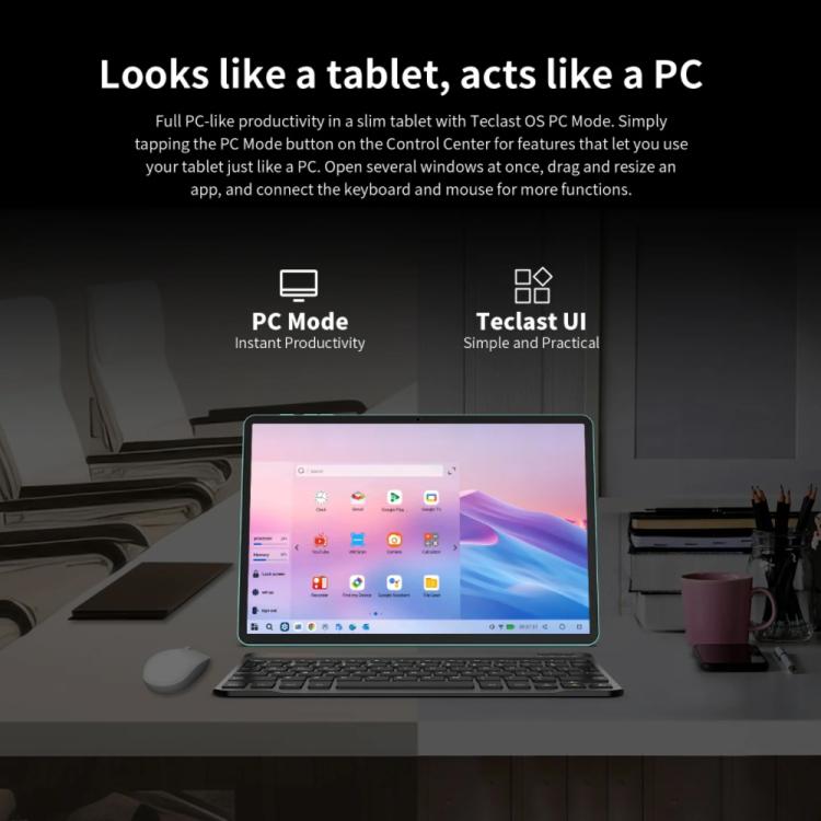 Teclast P50AI WiFi Tablet PC, 6GB+128GB, 11 inch Android 15 Allwinner A733 Octa Core with NPU, P50AI