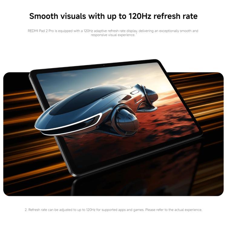 REDMI Pad 2 Pro 12.1 inch Tablet PC, 8GB+256GB, HyperOS 3, Snapdragon 7s Gen4 Octa Core CPU, 8GB+256GB