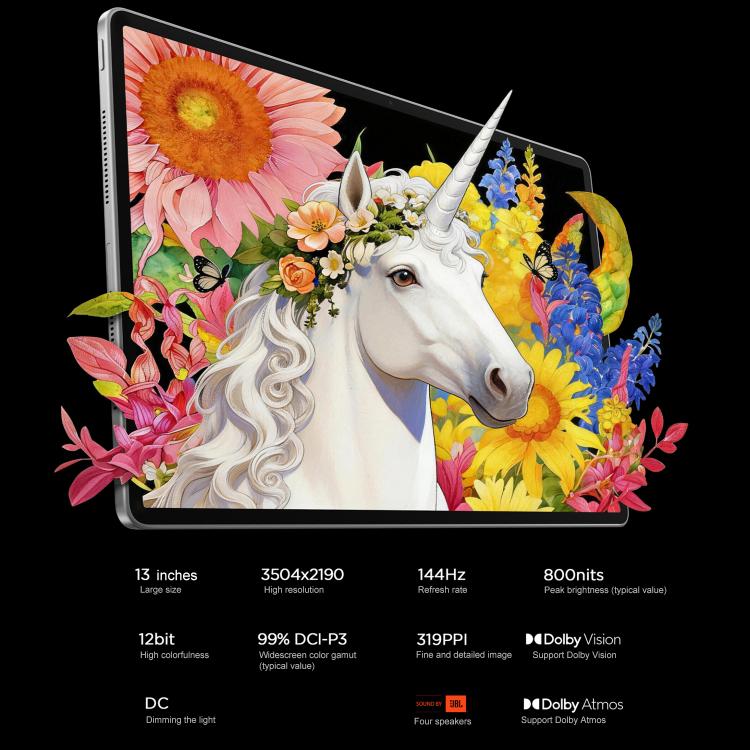 Lenovo Xiaoxin Pad Pro GT13, 13 inch 3.5K AI Learning Tablet WiFi, 8GB+256GB, Android 16, Snapdragon 8 Elite, US Plug, 8GB+256GB