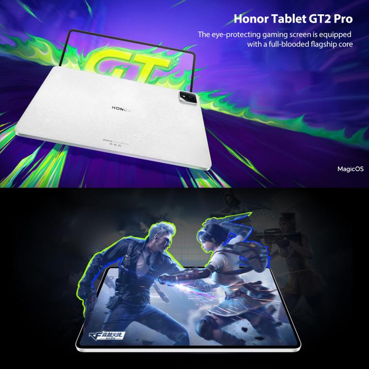 Honor Pad GT2 Pro WiFi Tablet PC, 12.5 inch 8GB+128GB MagicOS 9.0.1 Qualcomm Snapdragon 8 Gen3 Octa Core, 8GB+128GB