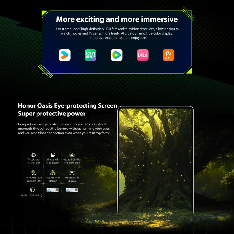 Honor Pad GT2 Pro WiFi Tablet PC, 12.5 inch 12GB+256GB MagicOS 9.0.1 Qualcomm Snapdragon 8 Gen3 Octa Core, 12GB+256GB