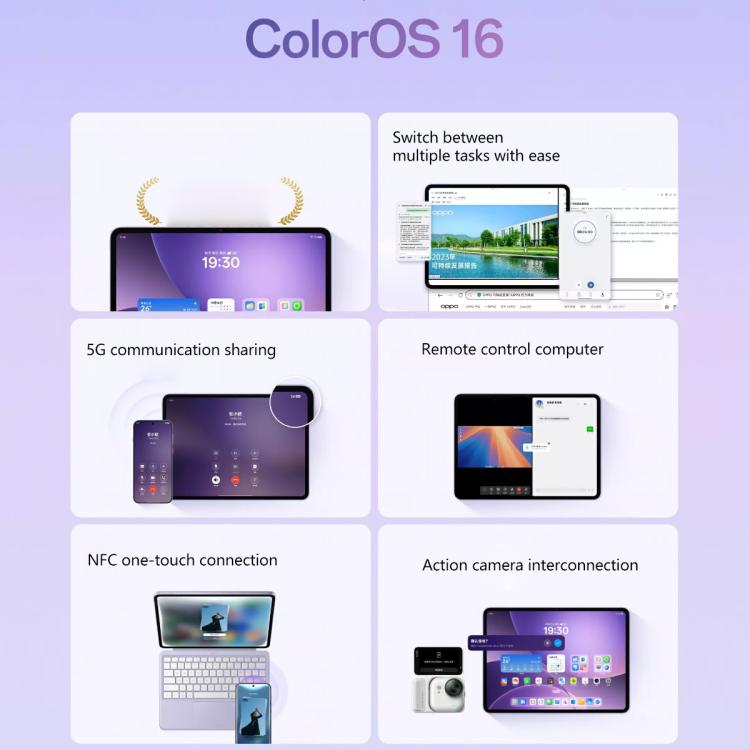 OPPO Pad 5 12.1 inch Tablet PC, 8GB+128GB, ColorOS 16.0 MediaTek Dimensity 8350 Octa Core, 8GB+128GB