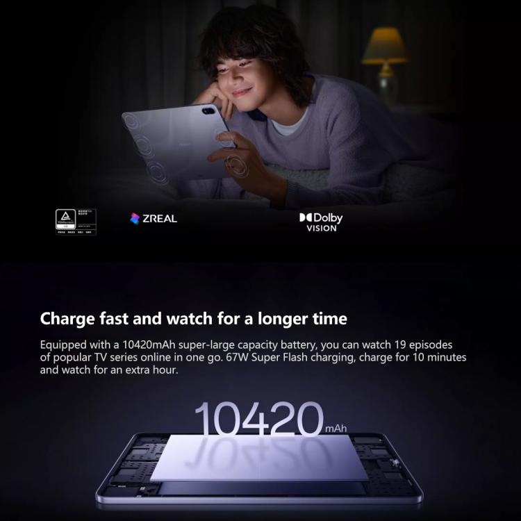 OPPO Pad 5 12.1 inch Tablet PC, 16GB+512GB, ColorOS 16.0 MediaTek Dimensity 9400+ Octa Core, 16GB+512GB