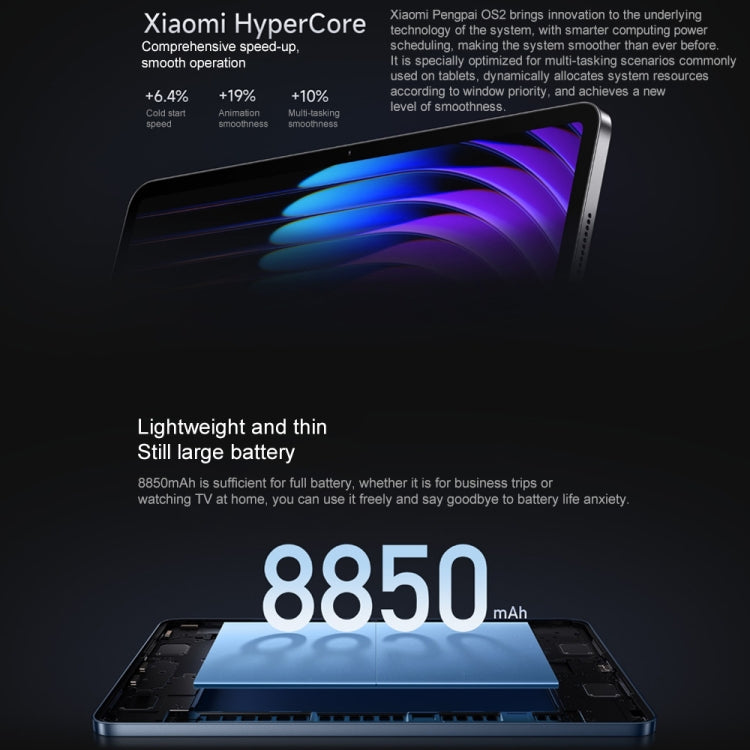 Xiaomi Pad 7 11.2 inch, 12GB+256GB, HyperOS 2 Qualcomm Snapdragon 7+ Gen3 Octa Core (Black)