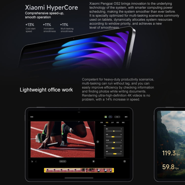 Xiaomi Pad 7 Pro 11.2 inch Soft Light Screen, 12GB+512GB, HyperOS 2 Qualcomm Snapdragon 8s Gen3 Octa Core (Blue)