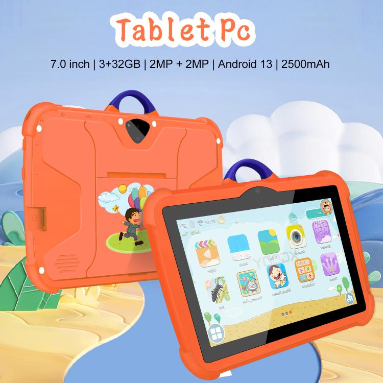 BDF C8 7 inch WiFi Kids Tablet PC, 1GB+16GB, Android 8.1 MTK6735 Octa Core CPU, US Plug, 3GB+32GB