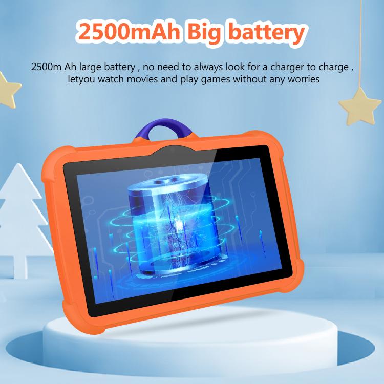 BDF C8 7 inch WiFi Kids Tablet PC, 1GB+16GB, Android 8.1 MTK6735 Octa Core CPU, US Plug, 3GB+32GB
