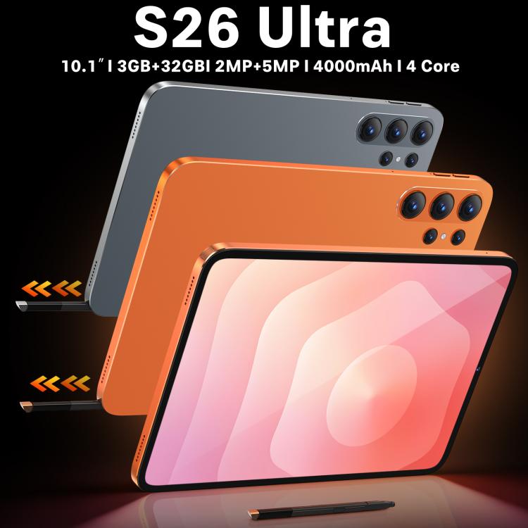 S26 Ultra 10.1 inch WiFi Tablet PC, 3GB+32GB, Android 10 MTK6750 Octa Core, US Plug, US Plug