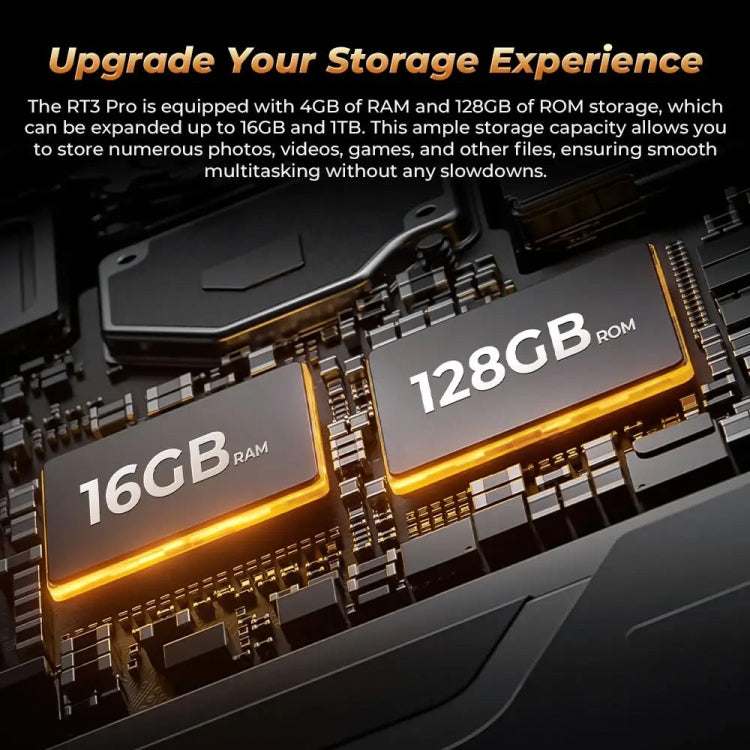 [HK Warehouse] OUKITEL RT3 Pro 4G Network IP68/IP69K Rugged Tablet, 4GB+128GB, 8.0 inch Android 14 MediaTek G81 Octa-Core Support Dual SIM, EU Plug (Black)