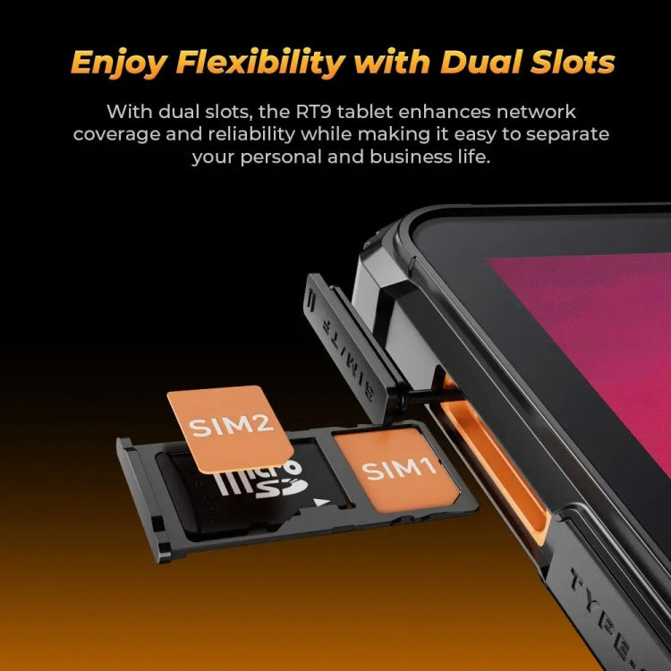 [HK Warehouse] OUKITEL RT9 4G Network IP68/IP69K Rugged Tablet, 6GB+256GB, 10.1 inch Android 14 Unisoc T606 Octa-Core Support Dual SIM, EU Plug (Black)